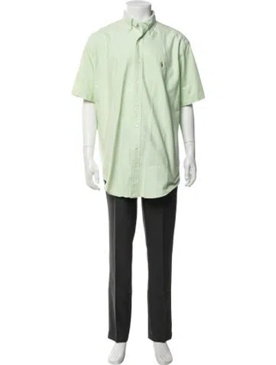 Pre-owned Ralph Lauren Signature Logo Graphic Print Shirt In Green