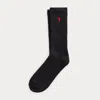 Polo Ralph Lauren Signature Pony Cotton-blend Crew Socks In Black