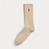 Polo Ralph Lauren Signature Pony Cotton-blend Crew Socks In Ecru