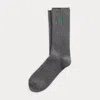 Polo Ralph Lauren Signature Pony Cotton-blend Crew Socks In Grey Heather