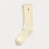Polo Ralph Lauren Signature Pony Cotton-blend Crew Socks In Ivory