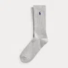 Polo Ralph Lauren Signature Pony Cotton-blend Crew Socks In Light Grey