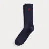 Polo Ralph Lauren Signature Pony Cotton-blend Crew Socks In Navy