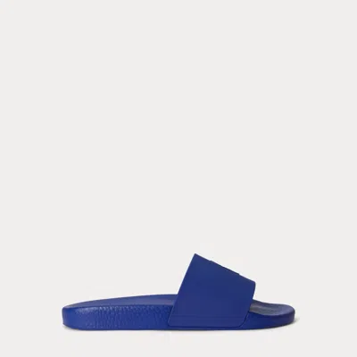 Ralph Lauren Signature Pony Slide In Blue