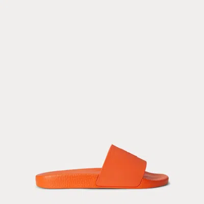 Ralph Lauren Signature Pony Slide In Orange