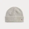 Ralph Lauren Signature Pony Wool-blend Beanie In Gray