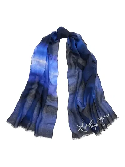 Ralph Lauren Signature Print Scarf In Blue