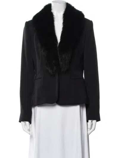 Pre-owned Ralph Lauren Silk Blazer In Black
