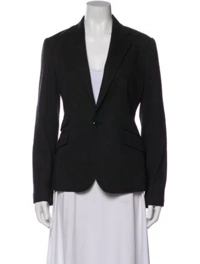 Pre-owned Ralph Lauren Silk Blazer In Gray
