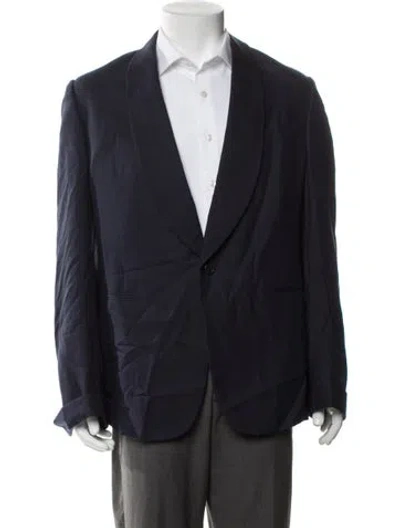 Pre-owned Ralph Lauren Silk Blazer W/ Tags In Blue