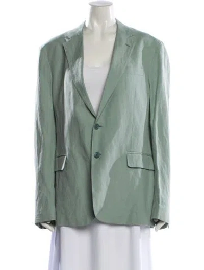 Pre-owned Ralph Lauren Silk Blazer W/ Tags In Green