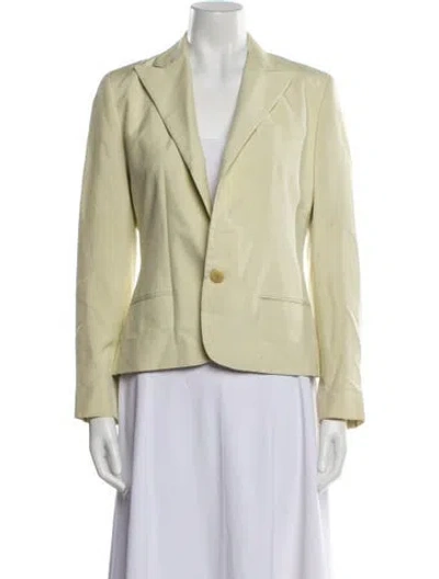 Pre-owned Ralph Lauren Silk Blazer In Yellow
