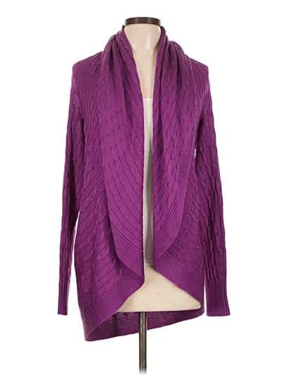 Pre-owned Ralph Lauren Silk Cardigan Sweater In Purple