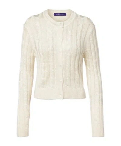 Ralph Lauren Silk Cardigan In White
