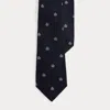 Ralph Lauren Silk-cashmere Club Tie In Blue