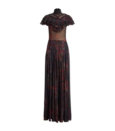 Ralph Lauren Silk Chiffon Cressida Gown In Brown