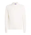 Ralph Lauren Silk-cotton Blend Sweater With Polo Collar In Ivory