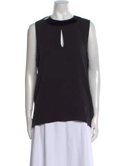 Pre-owned Ralph Lauren Silk Crew Neck Tunic In Black