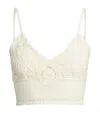 Ralph Lauren Silk Crochet Bralette In White