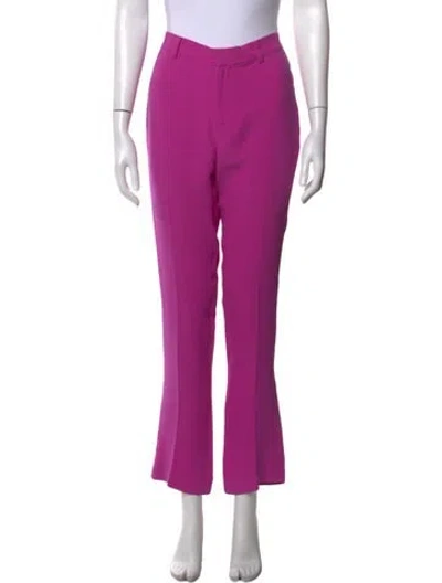 Pre-owned Ralph Lauren Silk Flared Pants In Purple