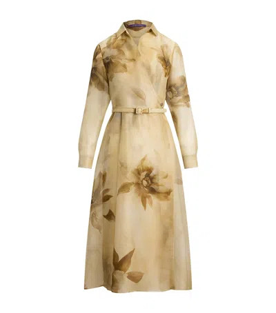 RALPH LAUREN SILK FLORAL ANIYAH MIDI DRESS