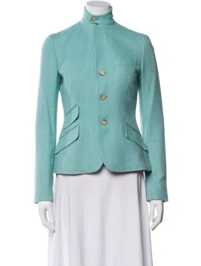 Pre-owned Ralph Lauren Silk Jacket In Green