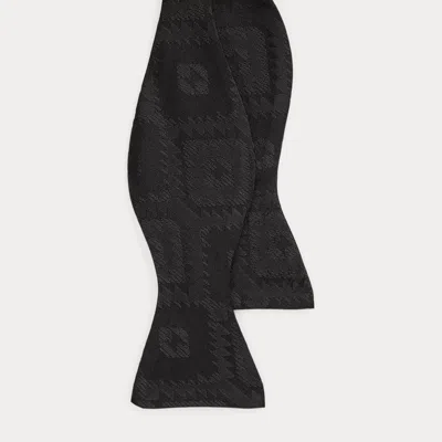 Ralph Lauren Silk Jacquard Bow Tie In Black