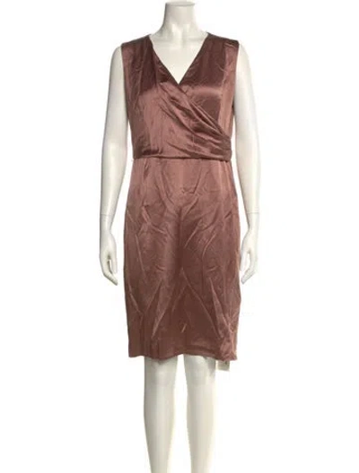 Pre-owned Ralph Lauren Silk Knee-length Dress