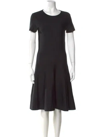 Pre-owned Ralph Lauren Silk Knee-length Dress In Black