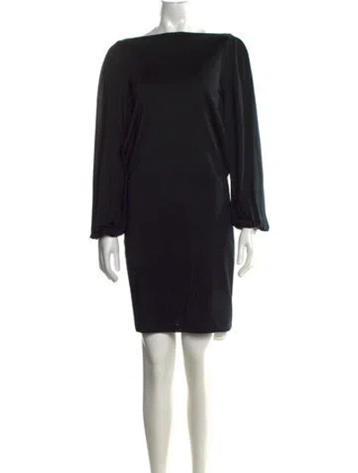 Pre-owned Ralph Lauren Silk Knee-length Dress In Black