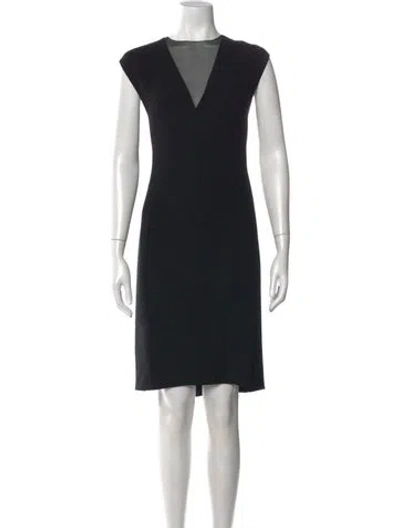 Pre-owned Ralph Lauren Silk Knee-length Dress In Black