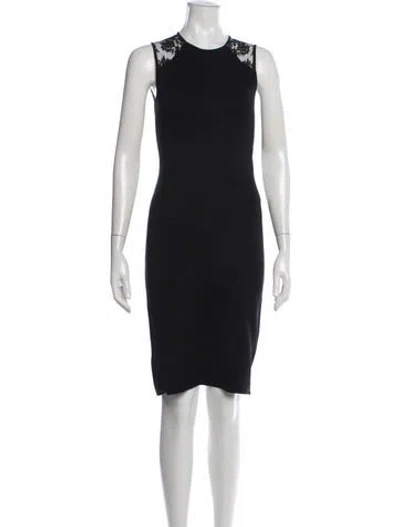 Pre-owned Ralph Lauren Silk Knee-length Dress In Black