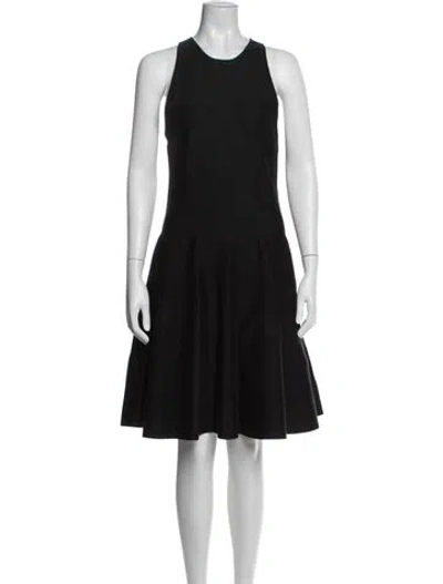 Pre-owned Ralph Lauren Silk Knee-length Dress In Blue