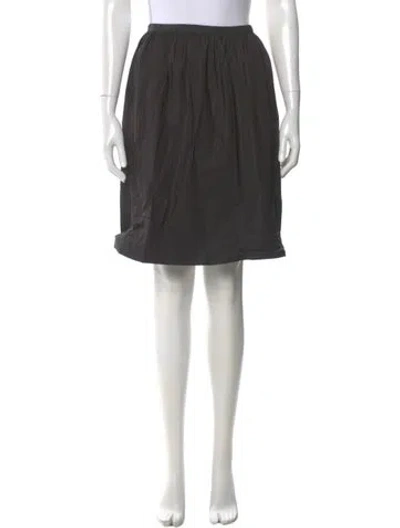 Pre-owned Ralph Lauren Silk Knee-length Skirt W/ Tags In Black