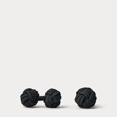 Ralph Lauren Silk Knot Cuff Links In Black