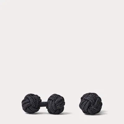 Ralph Lauren Silk Knot Cuff Links In Navy In Red