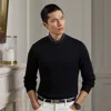 Ralph Lauren Silk-linen Crewneck Sweater In Black