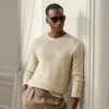 Ralph Lauren Silk-linen Crewneck Sweater In Neutral