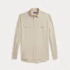 Ralph Lauren Silk-linen Shirt In Neutral