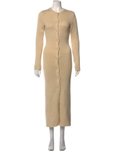 Pre-owned Ralph Lauren Silk Long Dress In Neutrals