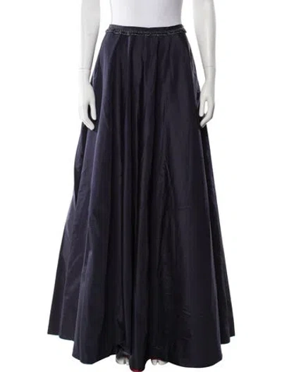 Pre-owned Ralph Lauren Silk Long Skirt In Blue