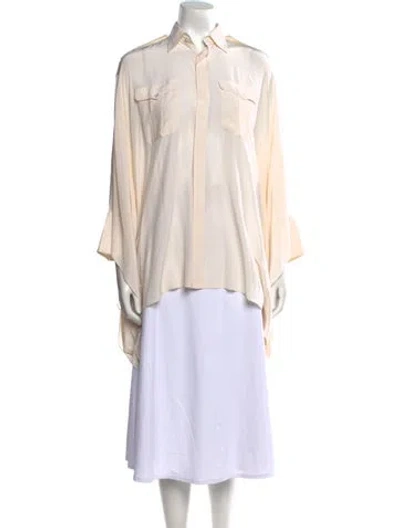 Pre-owned Ralph Lauren Silk Long Sleeve Tunic In Pink