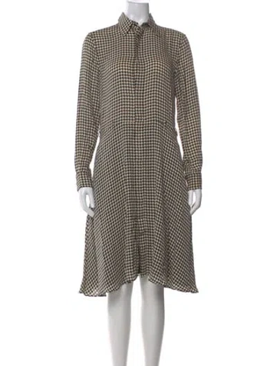 Pre-owned Ralph Lauren Silk Midi Length Dress In Neutral