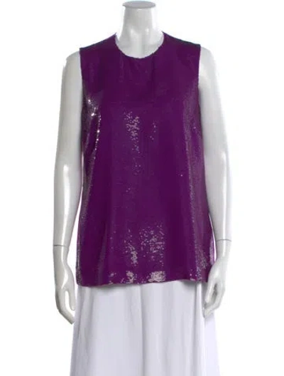 Pre-owned Ralph Lauren Silk Midi Length Dress In Purple