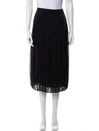 Pre-owned Ralph Lauren Silk Midi Length Skirt In Blue