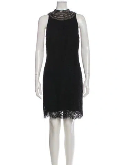 Pre-owned Ralph Lauren Silk Mini Dress In Black