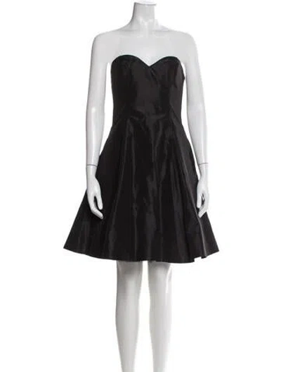 Pre-owned Ralph Lauren Silk Mini Dress In Black
