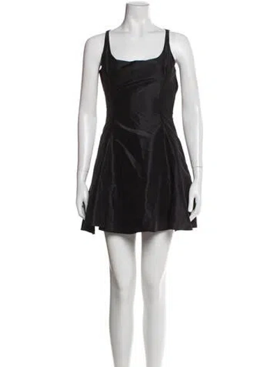 Pre-owned Ralph Lauren Silk Mini Dress In Black