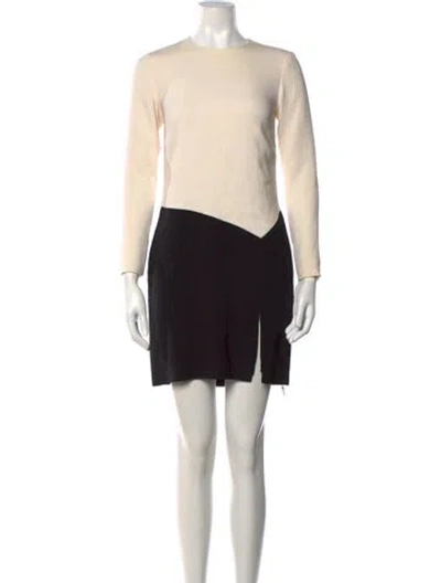Pre-owned Ralph Lauren Silk Mini Dress In Black