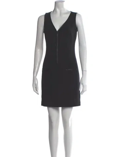 Pre-owned Ralph Lauren Silk Mini Dress In Gray